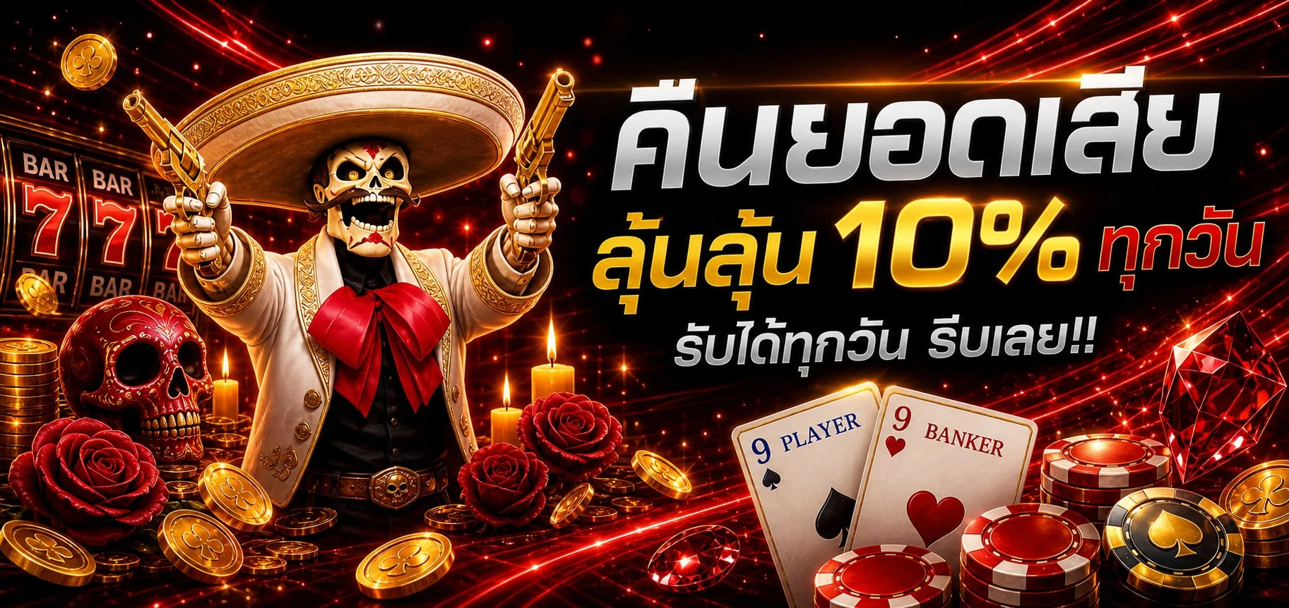 แบนเนอร์ค่ายเกม PG Soft และ Pragmatic Play ในเว็บ UEA8